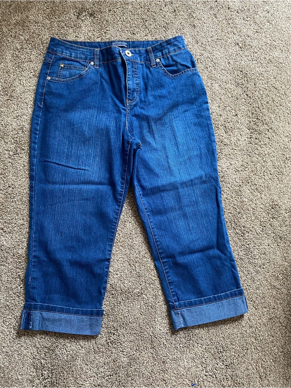 Bandolino Blue Cropped Cuffed Jeans